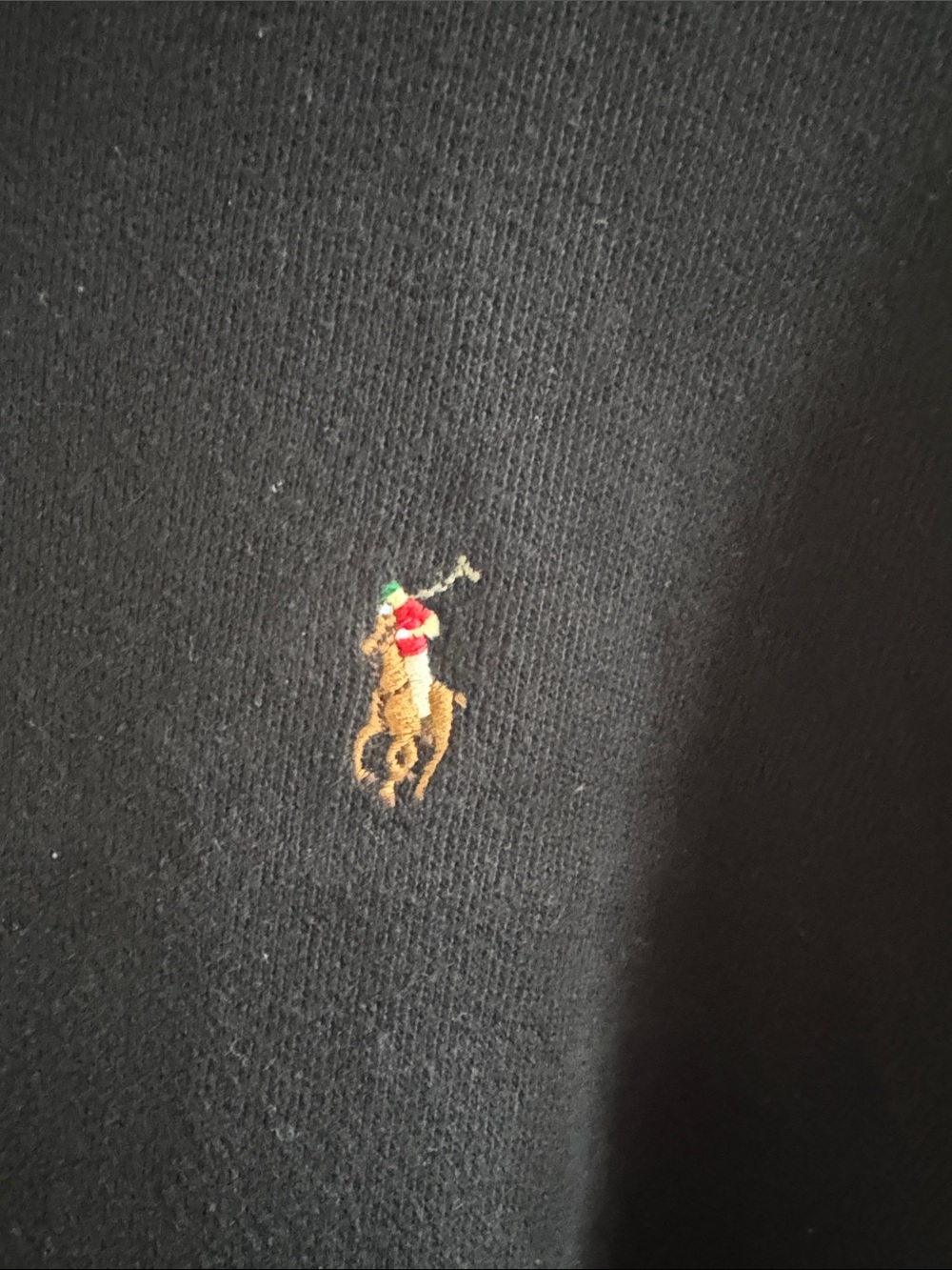 Polo by Ralph Lauren Black Quarter-Zip Sweater with Pony Logo - Picture 4 of 8